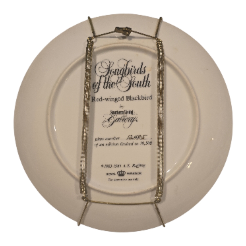 Southern Living Redwinged‎ Blackbird Wall Art Plate. - Picture 2 of 2